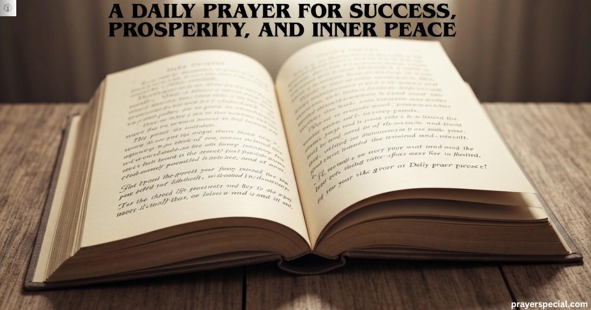 A Daily Prayer for Success, Prosperity, and Inner Peace