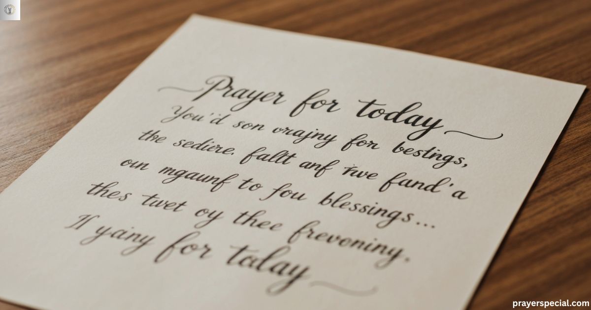 A Prayer for Today to Invite Blessings and Positivit
