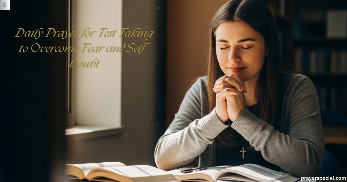 Daily Prayer for Test Taking to Overcome Fear and Self-Doubt