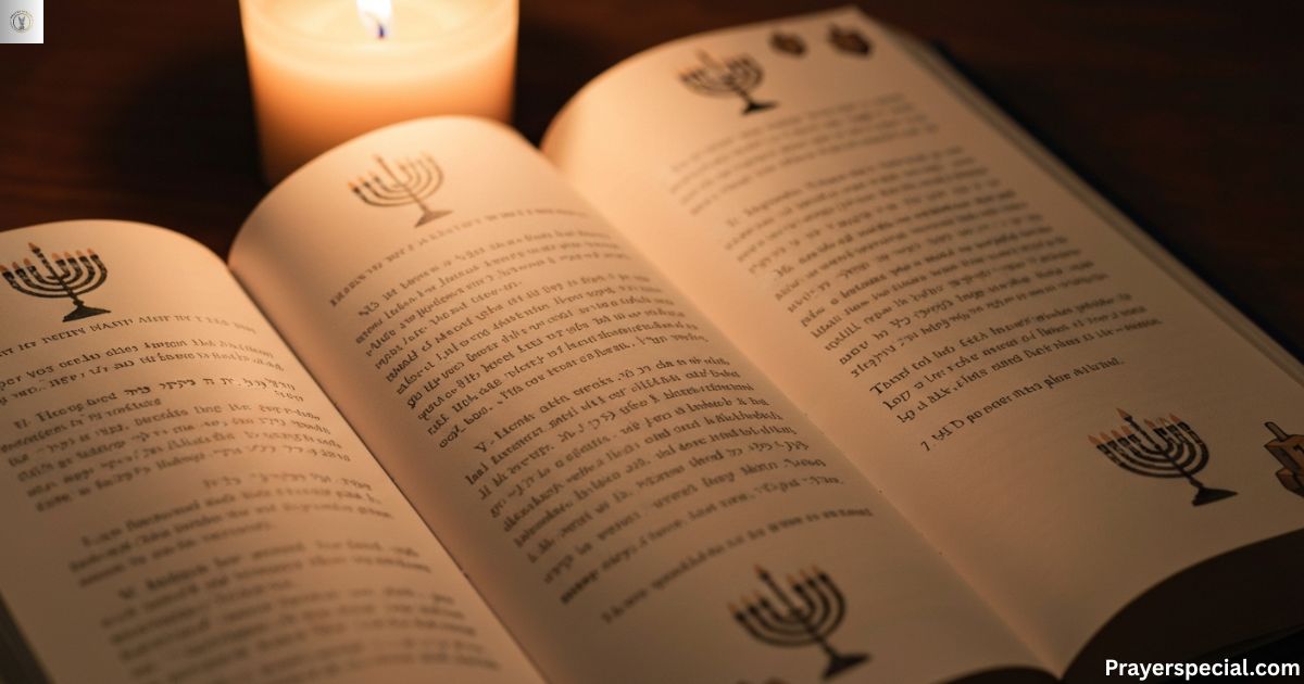 Hanukkah Prayer in English, Hebrew, and Transliteration