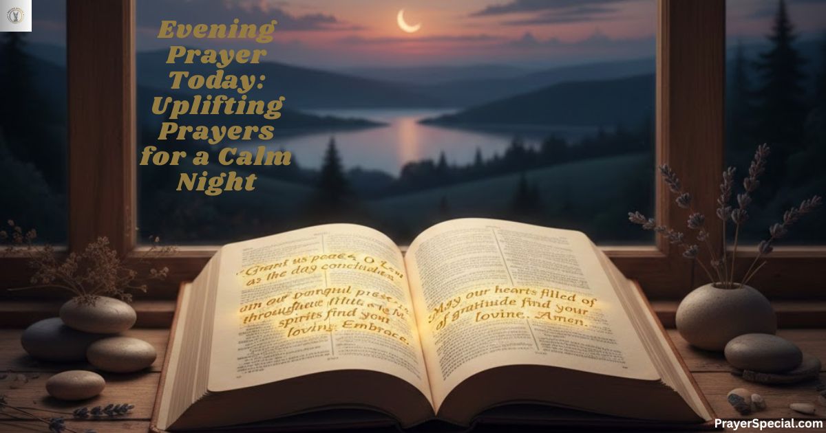 Evening Prayer Today: Uplifting Prayers for a Calm Night