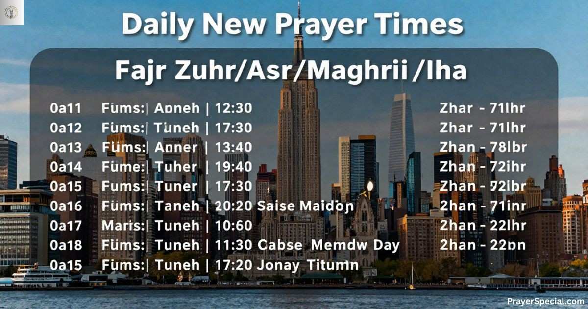 Best Source for Prayer Time in New York (Daily Updates)